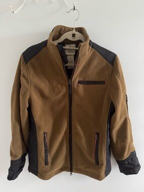 Eddie Bauer Brown Fleece Jacket with Black Accents